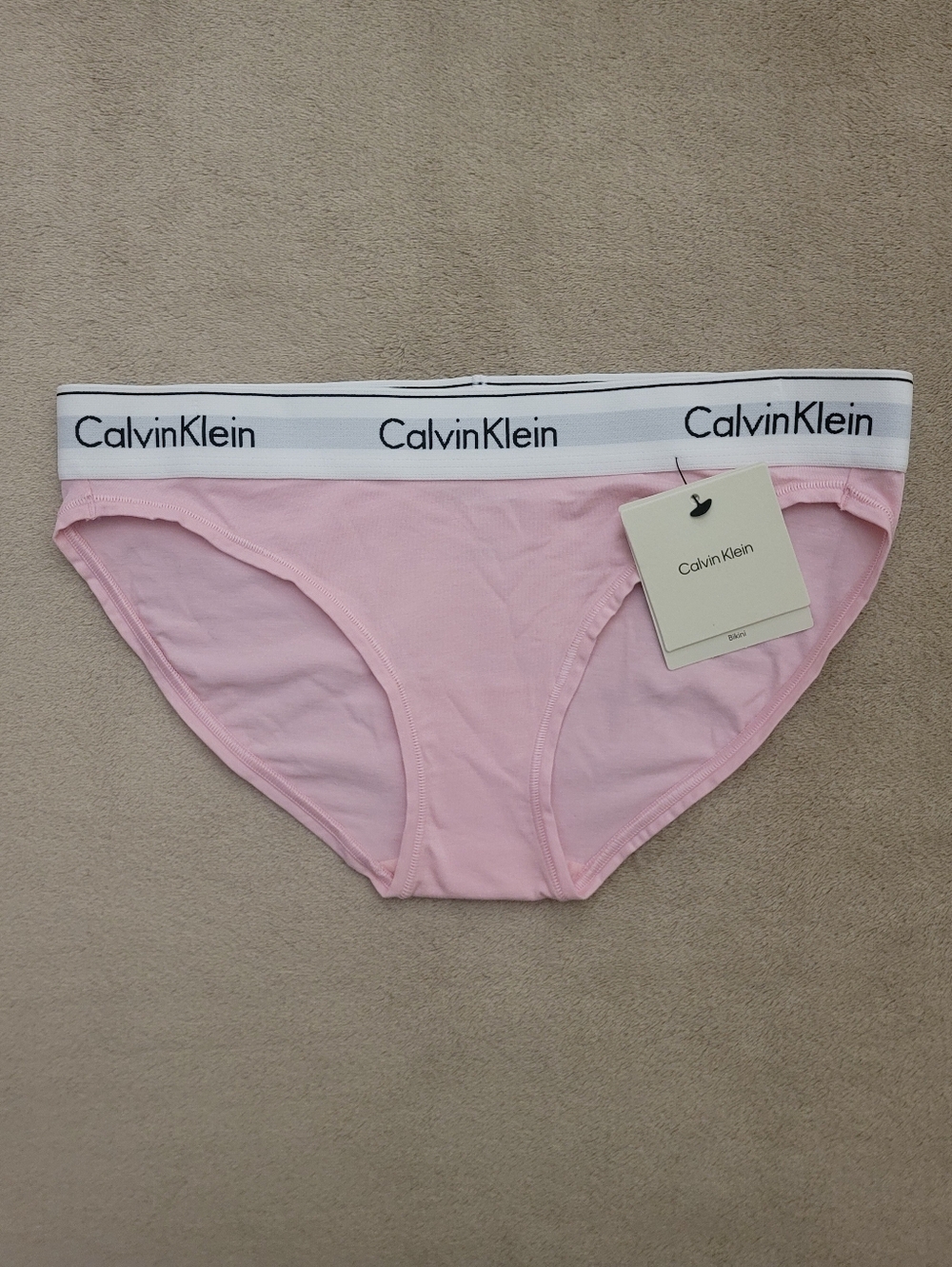 Calvin Klein Women's Pink Modern Cotton Blend Bikini Size Small